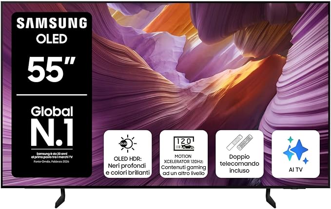 Samsung QE55S85FAUXXH Smart TV 55" OLED 4K Europa Black