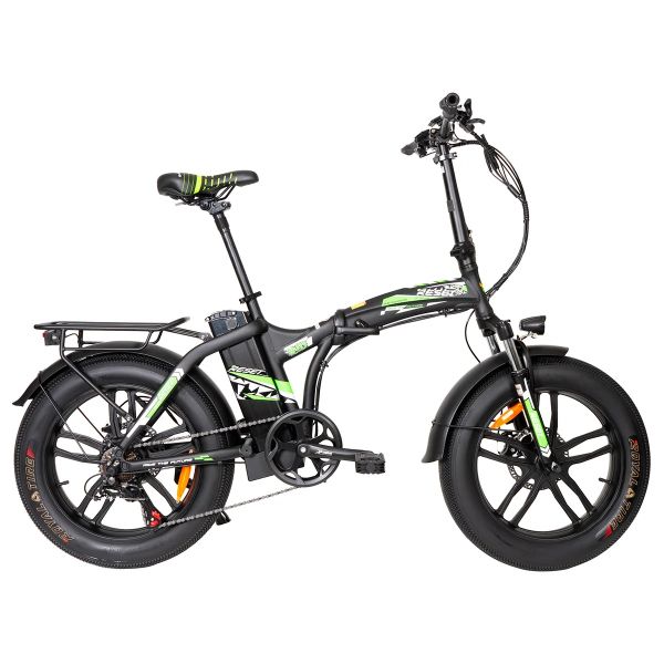 Reset Young Bicicletta Elettrica 250W Nero Verde Freni Idraulici