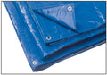 Utilia Telo Occhiellato Multiuso in Polietilene Blu 2x3m - vista frontale con occhielli