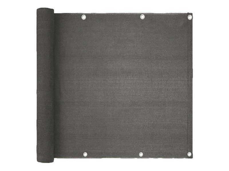 Telo Frangivista per Balcone Antracite 6x0,9 mt - dettaglio texture HDPE con occhielli in alluminio