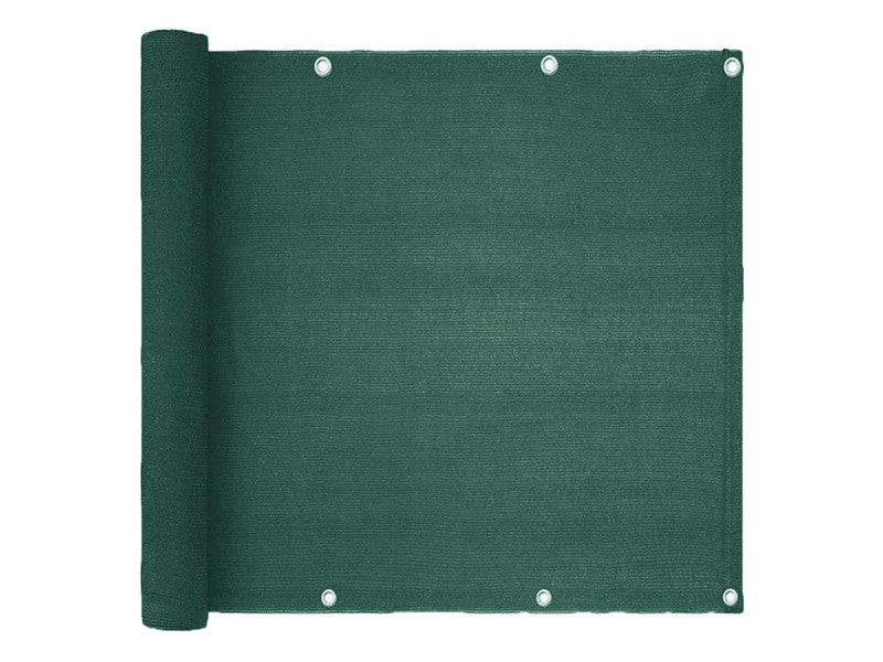 Telo Frangivista per Balcone Verde 6x0,9 mt - dettaglio texture HDPE con occhielli in alluminio