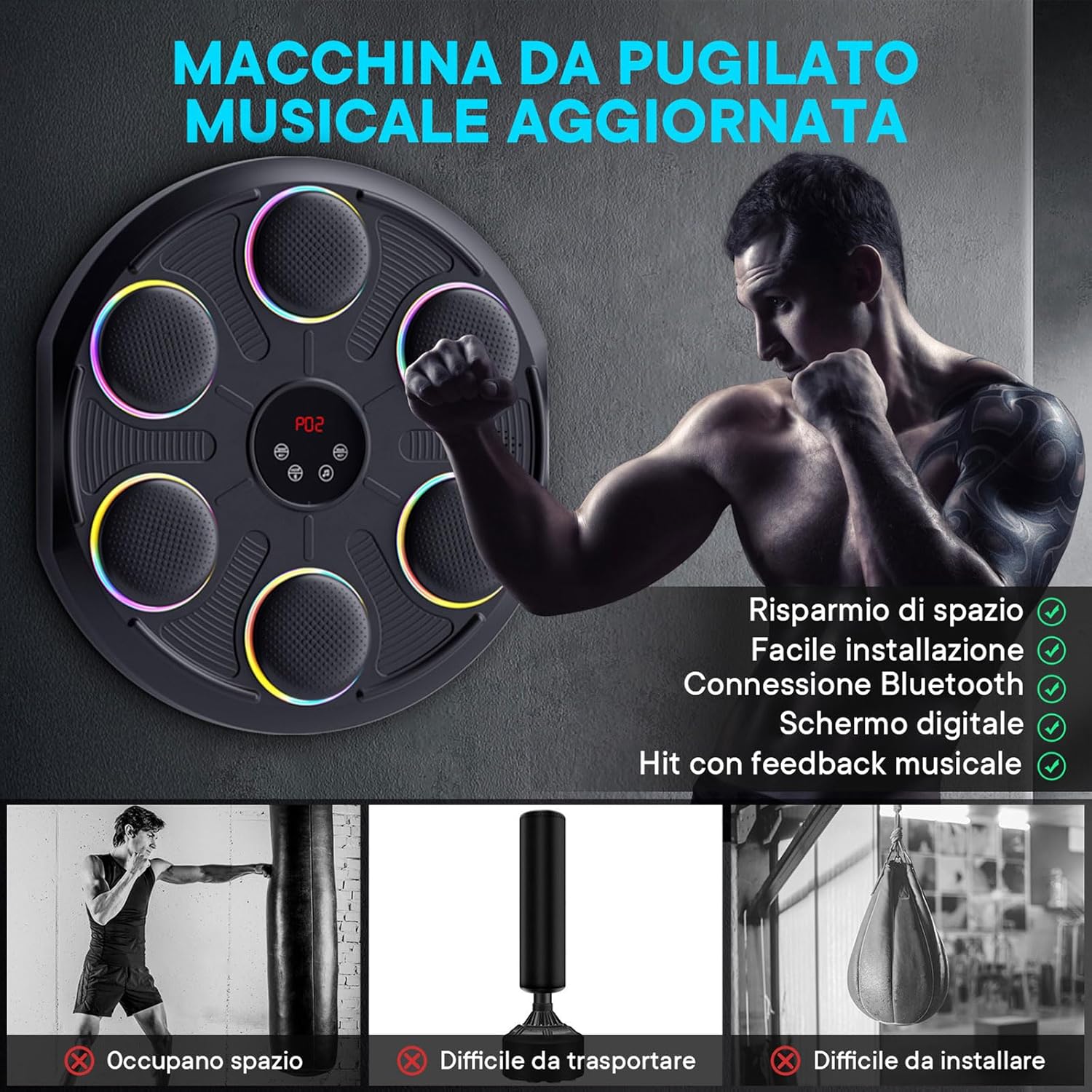Macchina da Boxe con Ritmo Musicale – AT60826