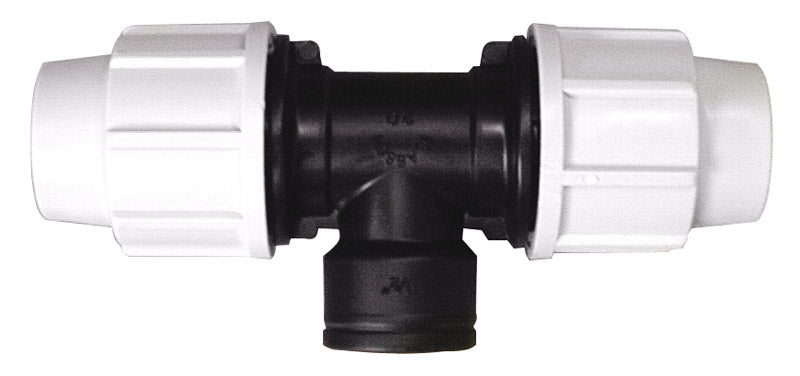 Plasson Ti a Compressione 90° con Derivazione Femmina 20x1/2x20