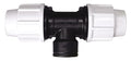 Plasson Ti a Compressione 90° con Derivazione Femmina 25x3/4x25