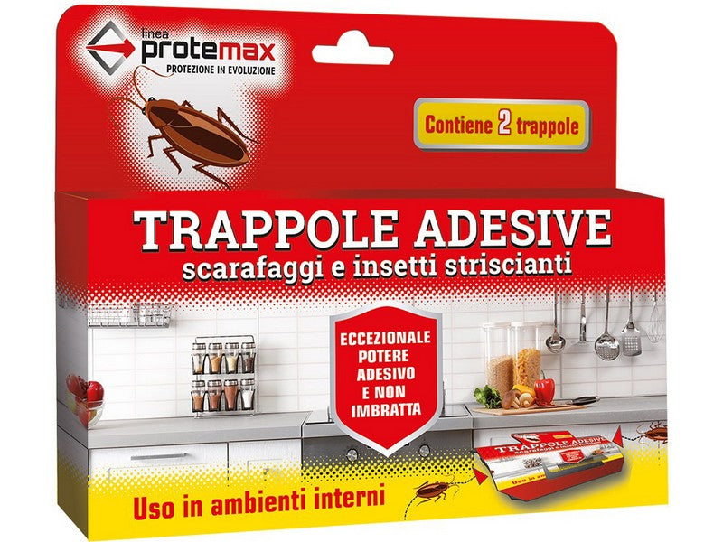 Trappola Adesiva Scarafaggi e Insetti Striscianti 2 pz