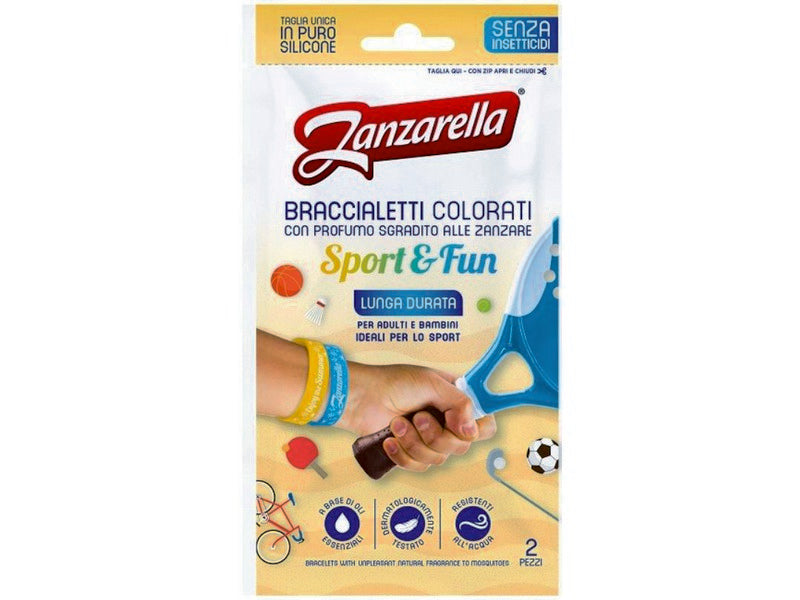 Zanzarella Braccialetti Anti-Zanzara Sport & Fun 2 pz