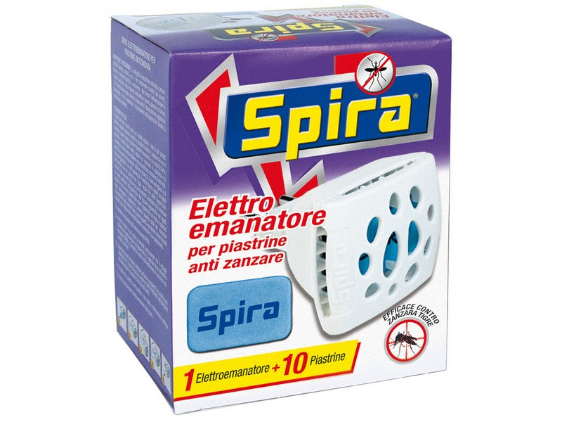 Spira Elettroemanatore + 10 Piastrine Anti-Zanzare
