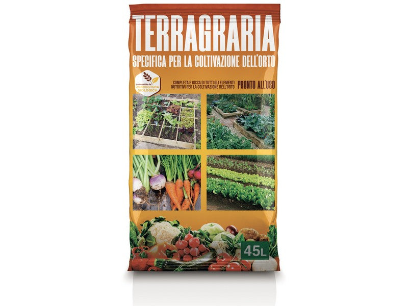 Terriccio per Orto Terragraria Bio 45L - sacco fronte
