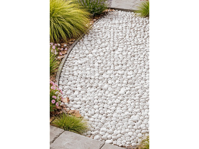 Ciottoli Bianchi di Marmo Bianco Carrara 40-60mm 20kg - dettaglio granulometria