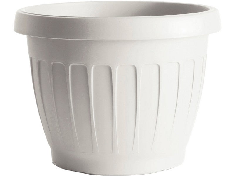 Bama Vaso Tondo Terra Bianco Ø 30x22h cm - vista frontale