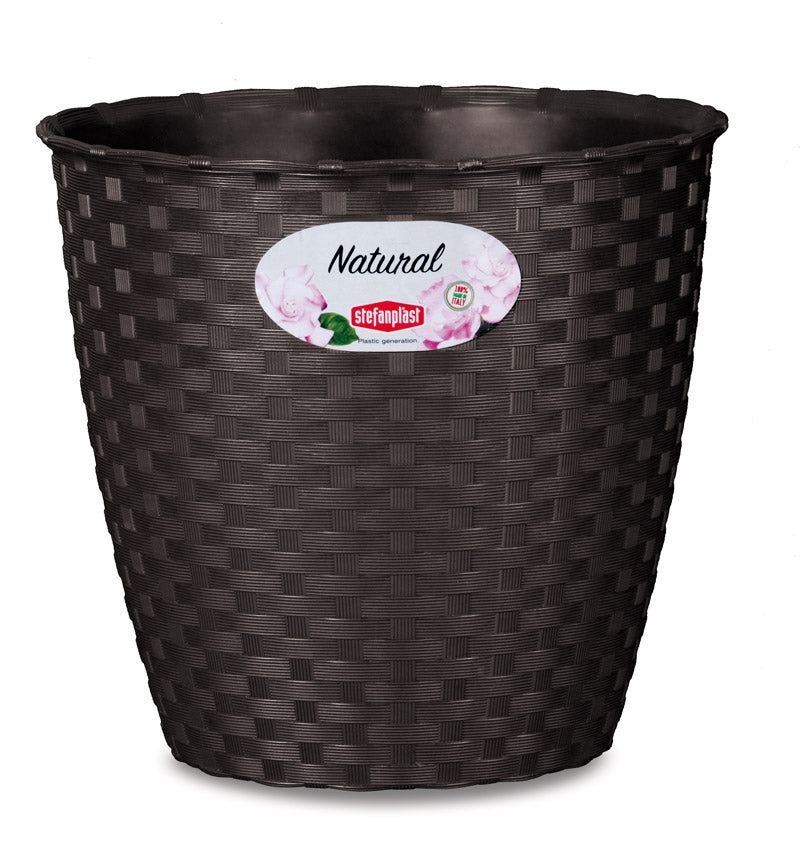 Stefanplast Vaso Natural Ø19x17,5h colore Bianco - vista frontale