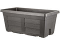 Bama Fioriera Rettangolare Effetto Legno Antracite 100x44x40h - vista prodotto su sfondo bianco