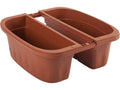 Bama Fioriera Doppia Klunia Terracotta 40x19,8x18,5h - vista prodotto doppio vano