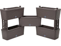 Bama Kit Fioriera Rettangolare Brick 5 Pz Tortora 60x23x27h - vista kit completo 5 fioriere modulari