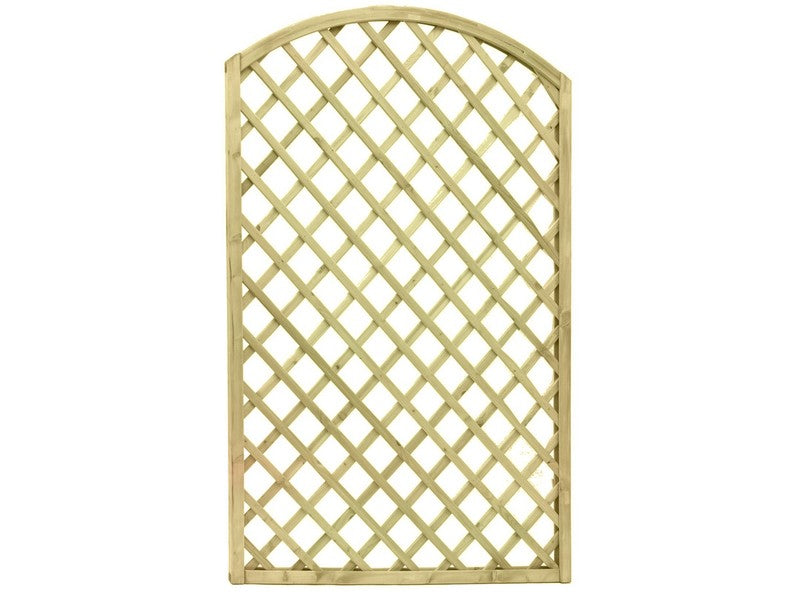Confine Pannello Grigliato con Arco in Legno di Pino 180x160/180 cm - vista frontale