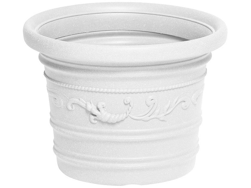 Vaso Tondo Festonato Prestige Bianco Ø 35cm - vista frontale