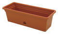 Balconetta Melissa con Riserva 50x20x16 cm Terracotta in Plastica - vista laterale con sottovaso integrato