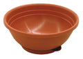 Ciotola Serenella con Riserva 25 cm Terracotta in Plastica - vista laterale con sottovaso integrato