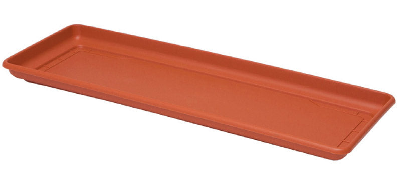 Sottobalconetta Iris 60x18x3h in plastica color terracotta - vista laterale