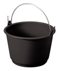 Secchio in Plastica Graduato 18 Lt Nero con manico ad arco in metallo - vista frontale