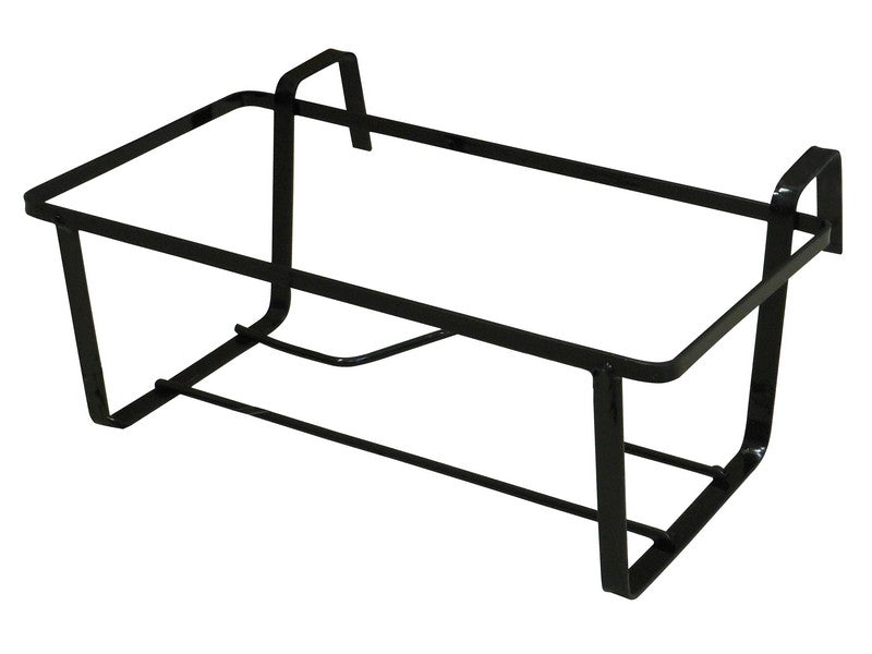 Portavaso da Balcone Nero 40 cm in Ferro Verniciato - vista frontale su sfondo bianco