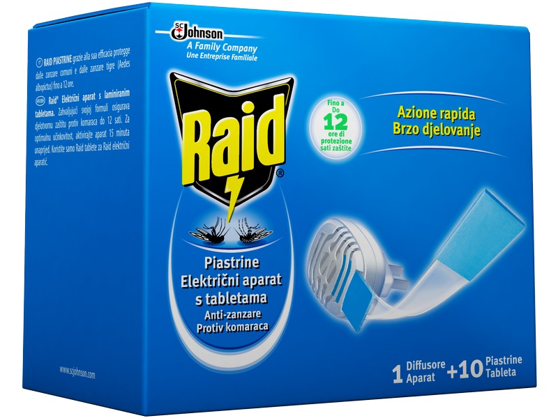 Raid Ricarica Elettroemanatore 10 Piastrine