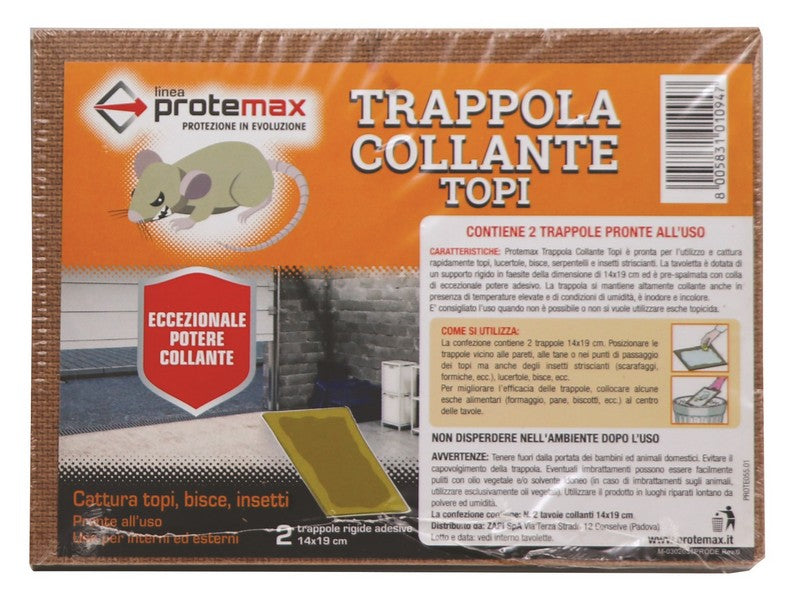 Trappola Tavoletta Adesiva Topi Miny 15x20cm 2 pz