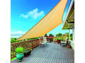Vela Ombreggiante Quadrata Beige 3,6x3,6 mt - installata su terrazza con vista panoramica