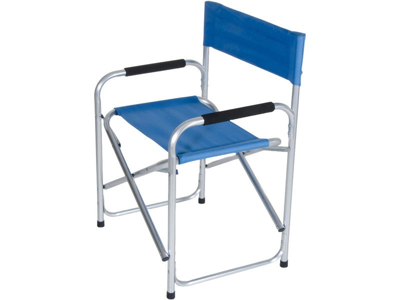 Sedia Regista Alluminio 47x57x78h Blu