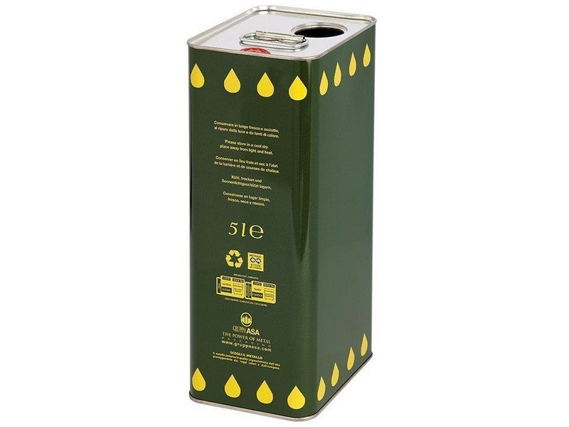 Lattina per Olio Senza Tappo lt. 5 Doppio Foro