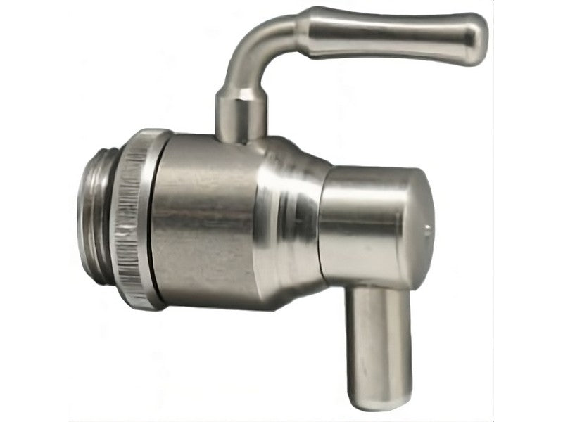Rubinetto per Bidoni Olio Inox a Leva Salvagoccia e Ghiera mis. 1