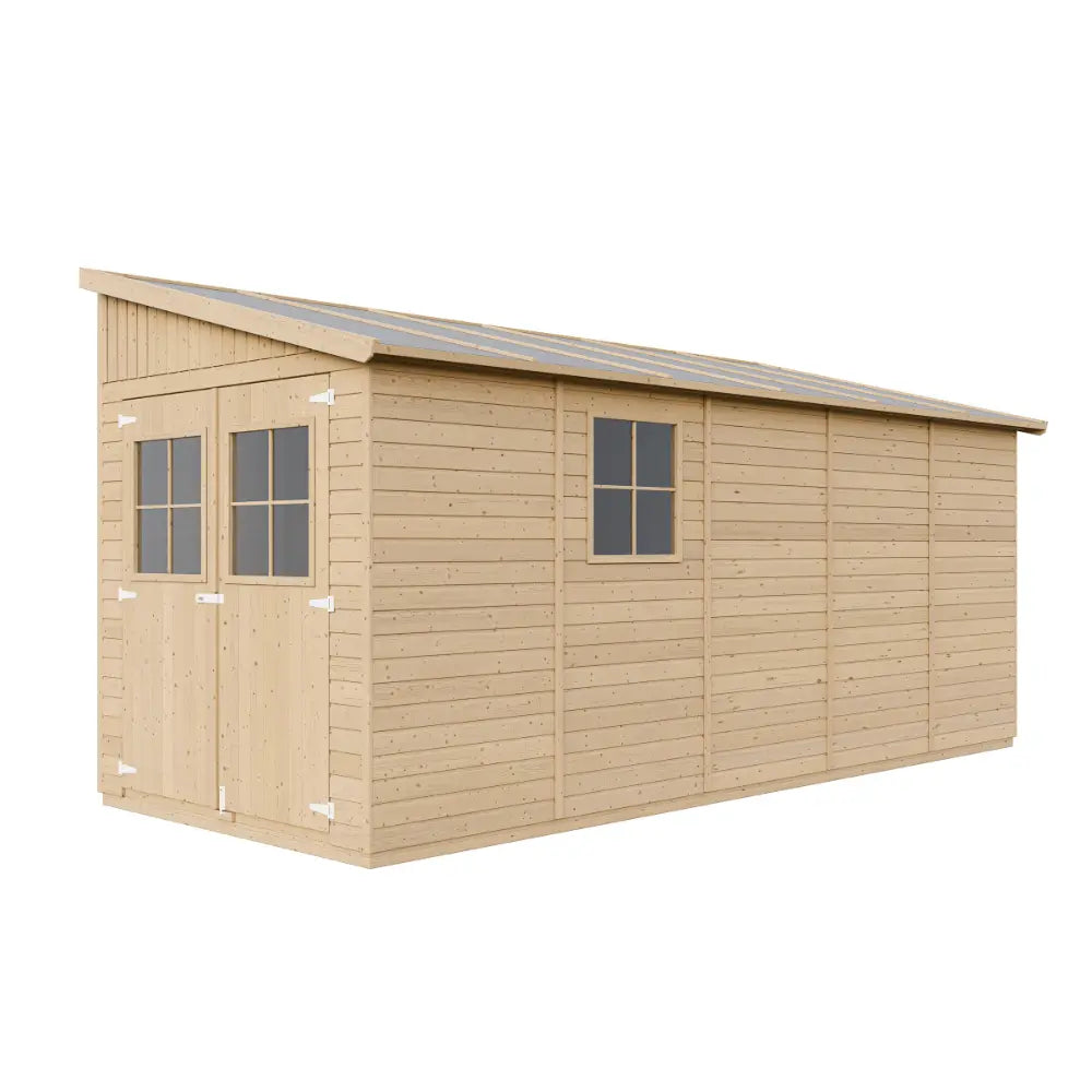 Casetta da Giardino in Legno con Pavimento 205x493xH244 cm 10 m² con Guaina