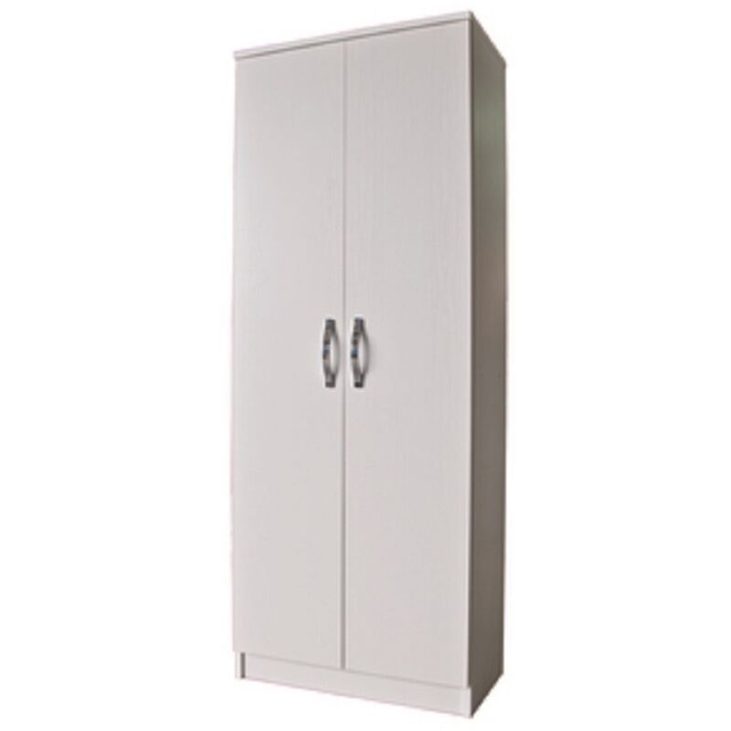 Armadio 2 Ante Scarpiera Bianco Frassinato 71x38x182 cm