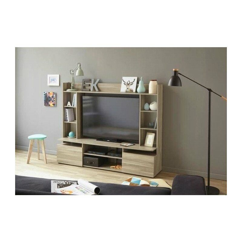 Art. CAP 677756 Kit Parete Living Silver Rovere 165x40x150h cm