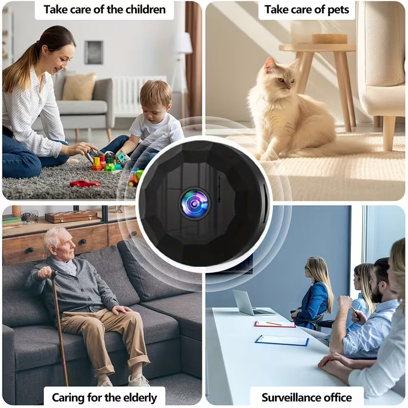 Videocamera Sicurezza WiFi 2.4GHz Batteria Ricaricabile USB Interno Esterno App V720