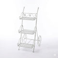 Fioriera con Ruote 3 Ripiani 54x34x78cm Azzurro Chiaro Epoque