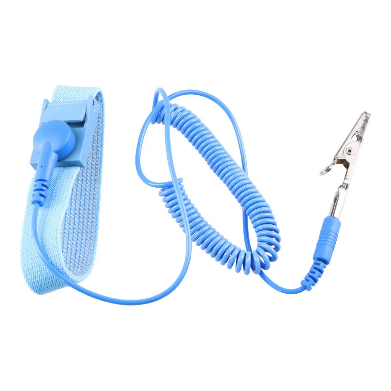 Braccialetto Antistatico ESD con Filo a Spirale e Clip per Tappetino