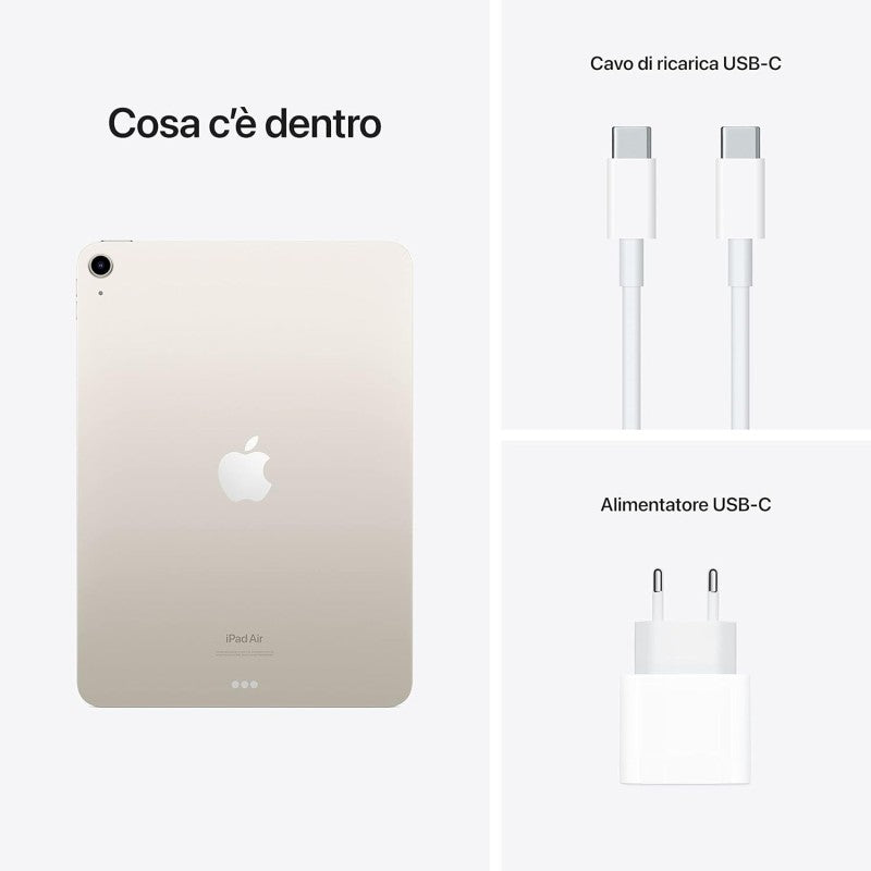 Apple iPad Air M1 5 Gen 10,9" 64GB Wi-Fi White