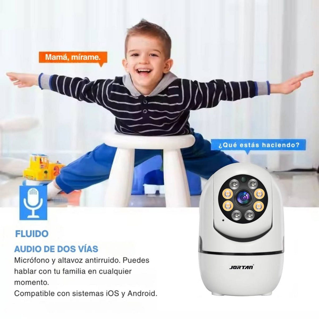 Telecamera Smart a Colori JORTAN ST-922 - IP WiFi Motorizzata 1080P con Visione Notturna IR e Audio Bidirezionale
