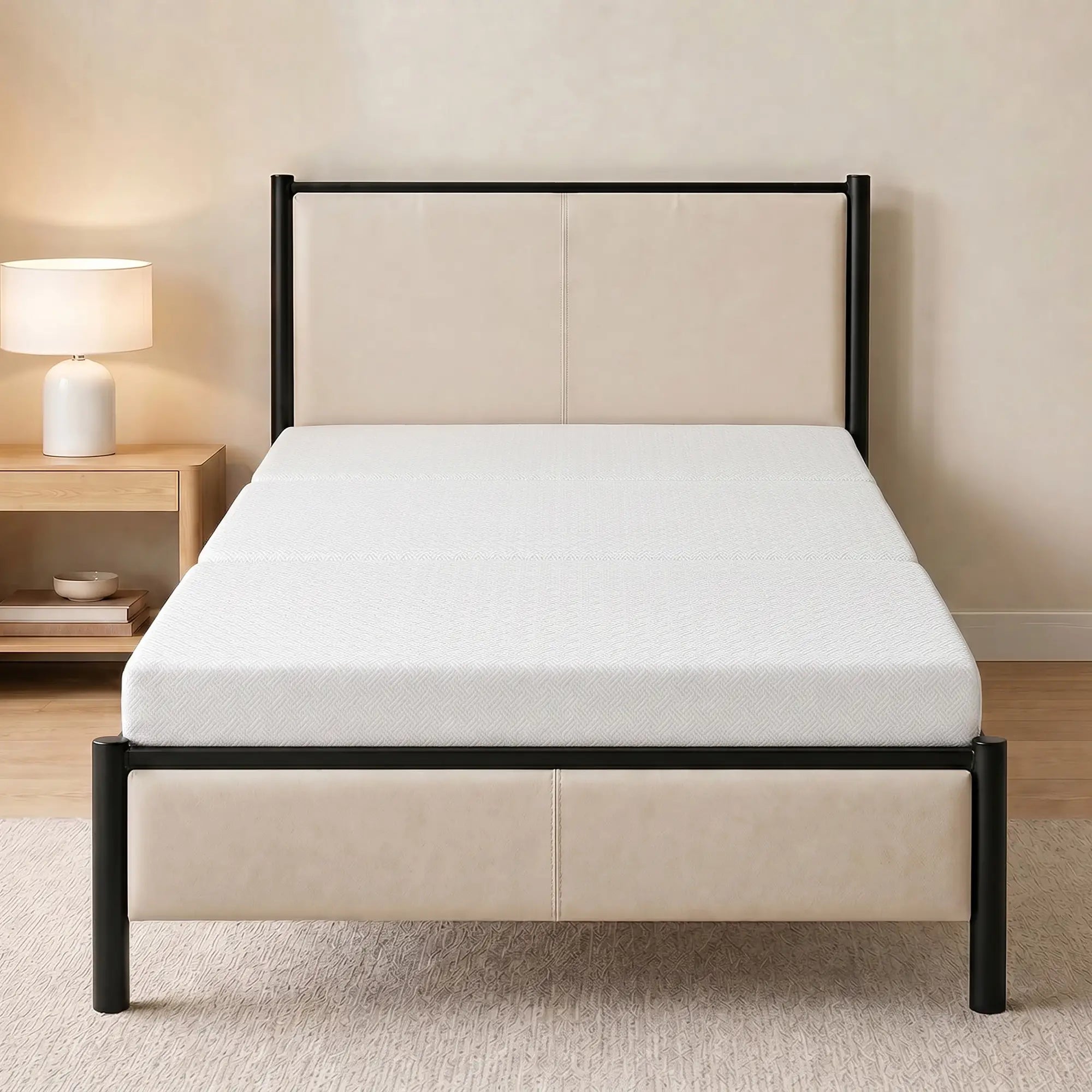 Materasso Pieghevole Memory Foam 195x120cm 10cm Grigio