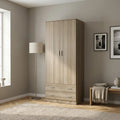 Armadio Space 2 Ante 2 Cassetti Olmo 80x52x190 cm