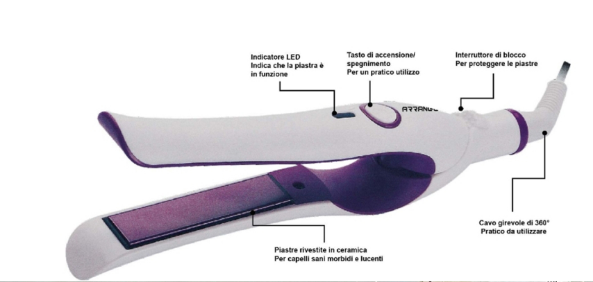 Piastra per Capelli Professionale AR76293 – Confezione 2 Pezzi (1+1 Omaggio)
