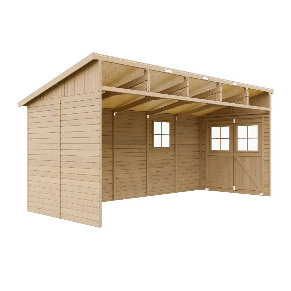 Casetta da giardino in legno CON PAVIMENTO – 201 x 493 cm – 10 m2