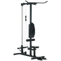 Stazione Fitness Multifunzione con Lat Machine e Supporto Dischi