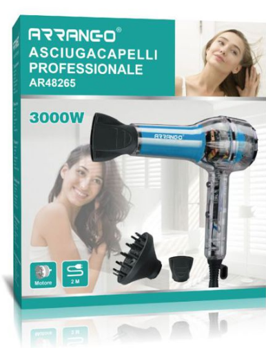 Asciugacapelli Professionale 3000W AR48265 – Confezione 2 Pezzi (1+1 Omaggio)