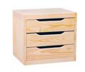 Cassettiera in Legno 3 Cassetti 39x30x29,5h cm