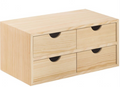 Art. cap8712 Cassettiera Mini in Legno 4 Cassetti 40x20x18,5h cm