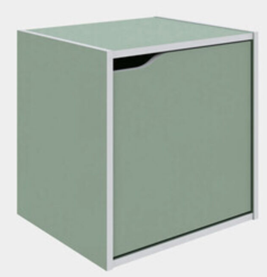 Cubo con Anta Verde Salvia 35x29,2x35h cm