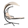 Lettino a Dondolo Sospeso con Cuscino Imbottito – Egg Chair da Giardino