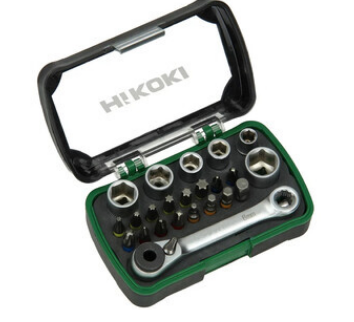 HiKOKI Set Avvitatura 24 Pz Mini Cricchetto 1/4" Inserti Assortiti